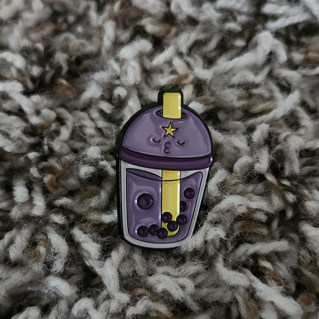 Adventure Time Lumpy Space Princess Purple Boba Tea Lsp Enamel Pin